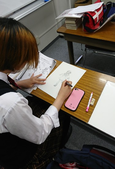 アニメイラストコースを行いました ブログ 三島キャンパス 鹿島学園高等学校 通信制高校 カシマの通信